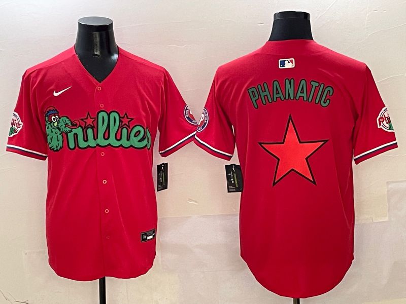 Men Philadelphia Phillies Blank Red three generations Joint Name 2025 Nike MLB Jersey style 15